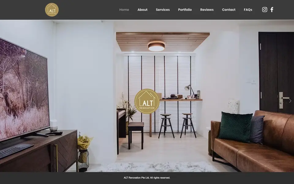 ALT Renovation website homepage, 4 Oct 2026