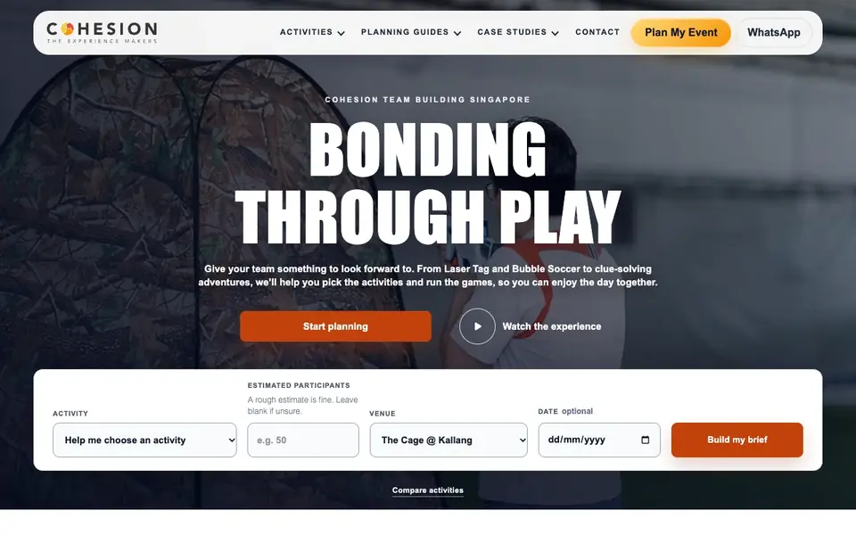 Cohesion website homepage, 4 Oct 2026