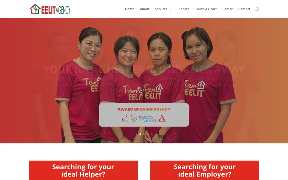 EELIT Agency website homepage, 4 Oct 2026
