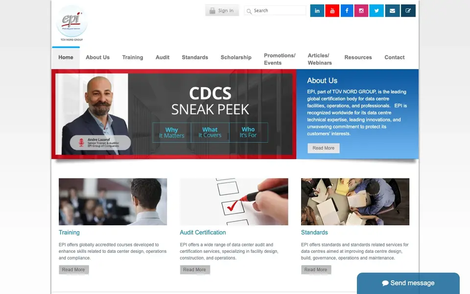 EPI website homepage, 4 Oct 2026