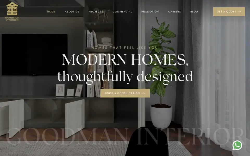 Goodman Interior website homepage, 4 Oct 2026