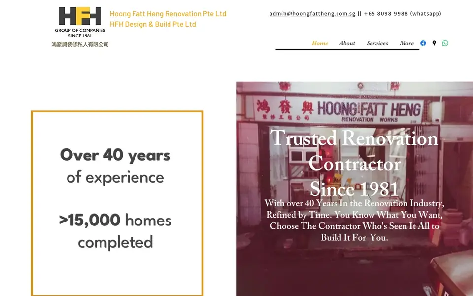 Hoong Fatt Heng website homepage, 4 Oct 2026