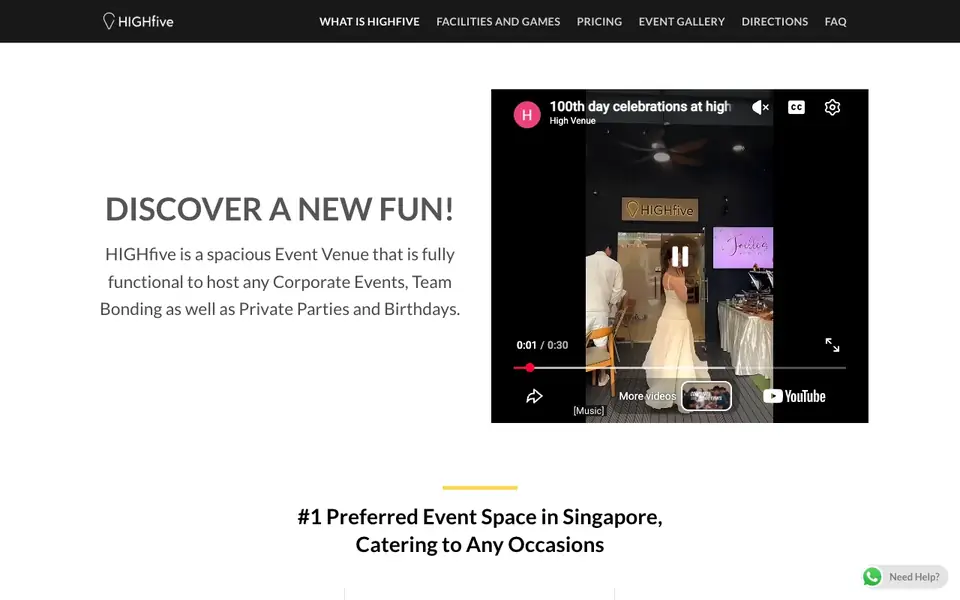 HIGHfive website homepage, 4 Oct 2026