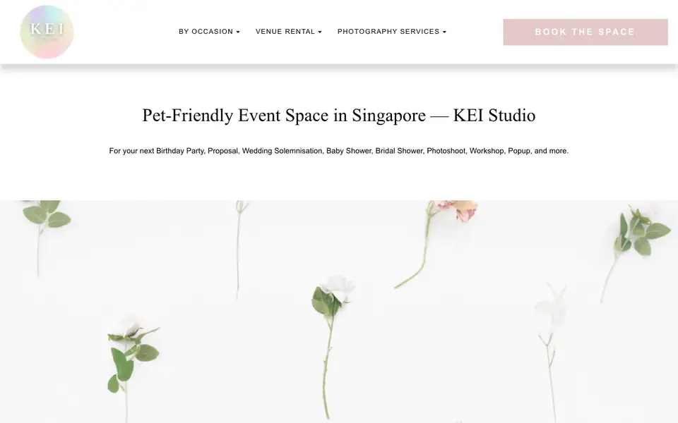 KEI Studio website homepage, 4 Oct 2026