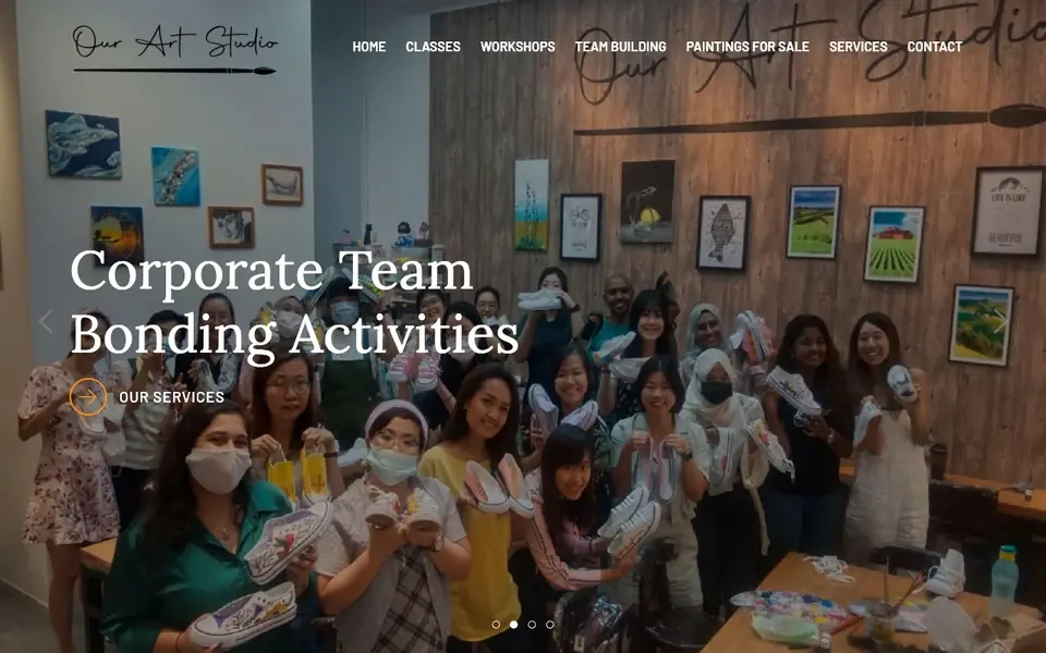 Our Art Studio website homepage, 4 Oct 2026