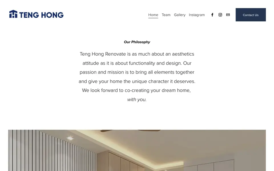 Teng Hong Renovate website homepage, 4 Oct 2026