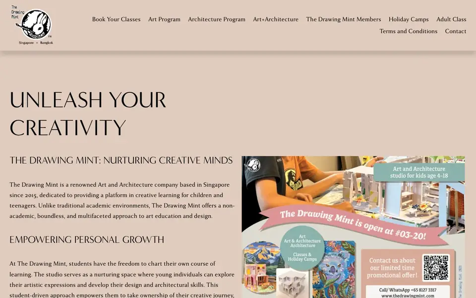 The Drawing Mint website homepage, 4 Oct 2026