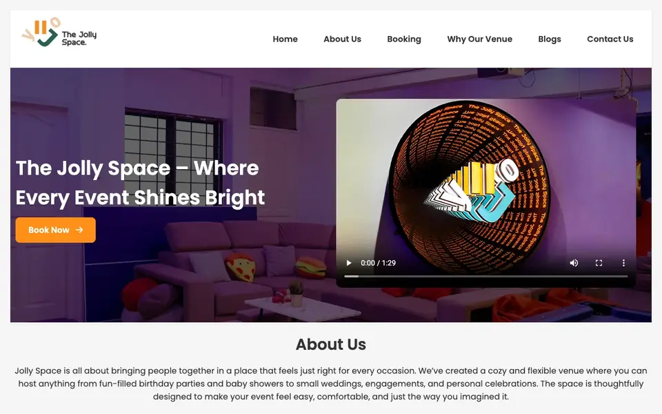 The Jolly Space website homepage, 4 Oct 2026
