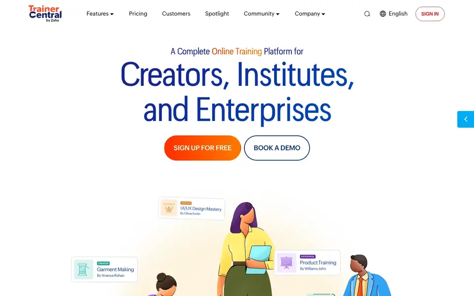 Trainer Central website homepage, 4 Oct 2026