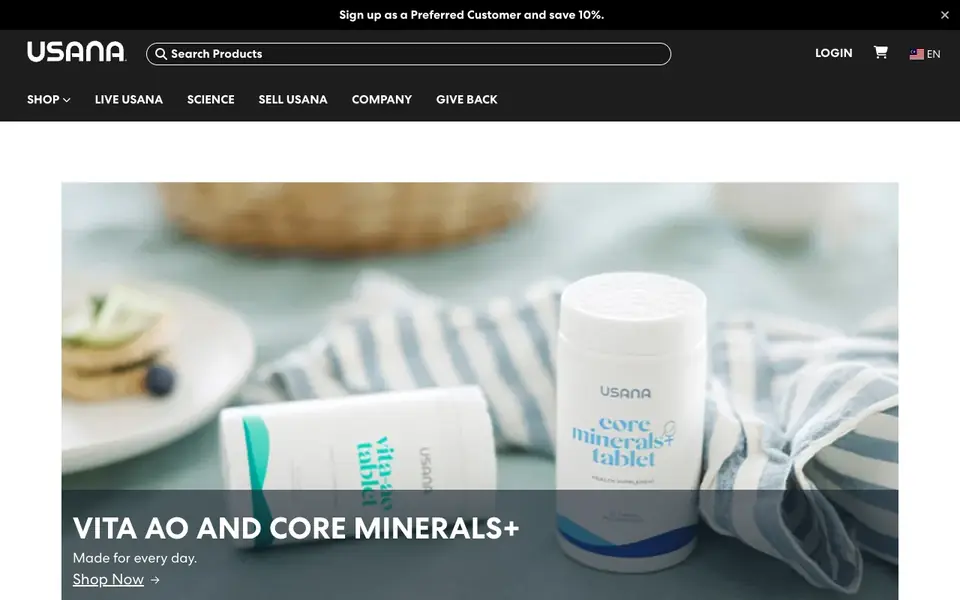 USANA Singapore | USANA Health Sciences website homepage, 4 Oct 2026